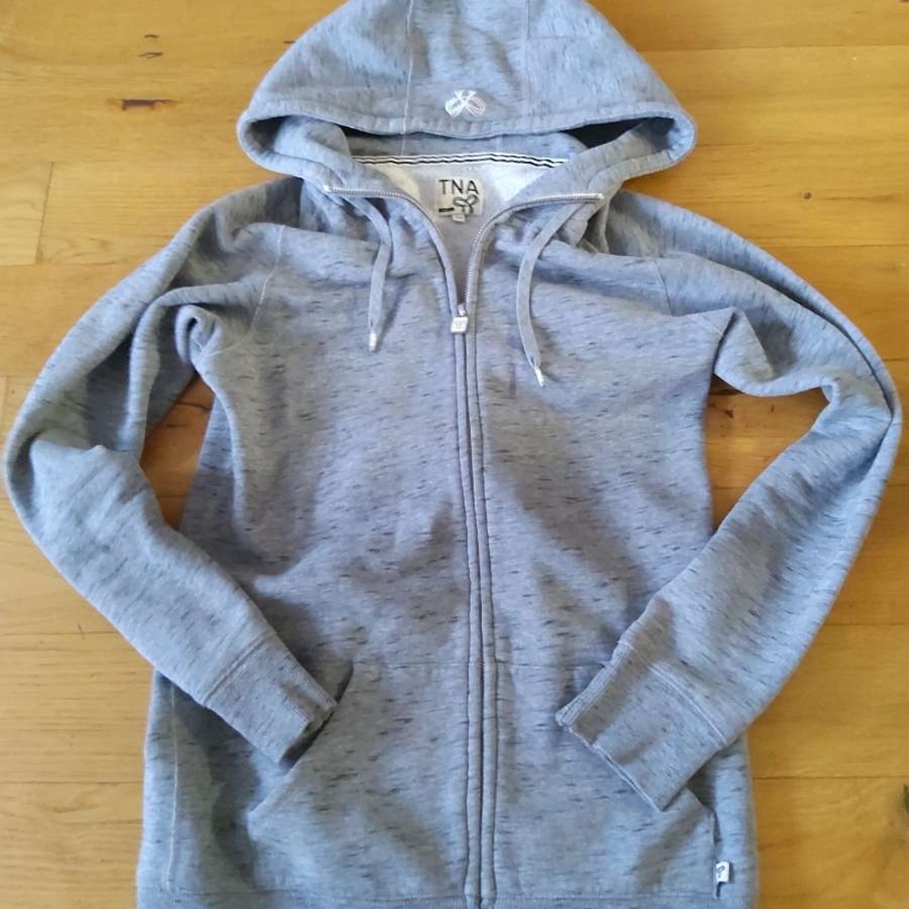 TNA Heather Gray Hooded Sweatshirt